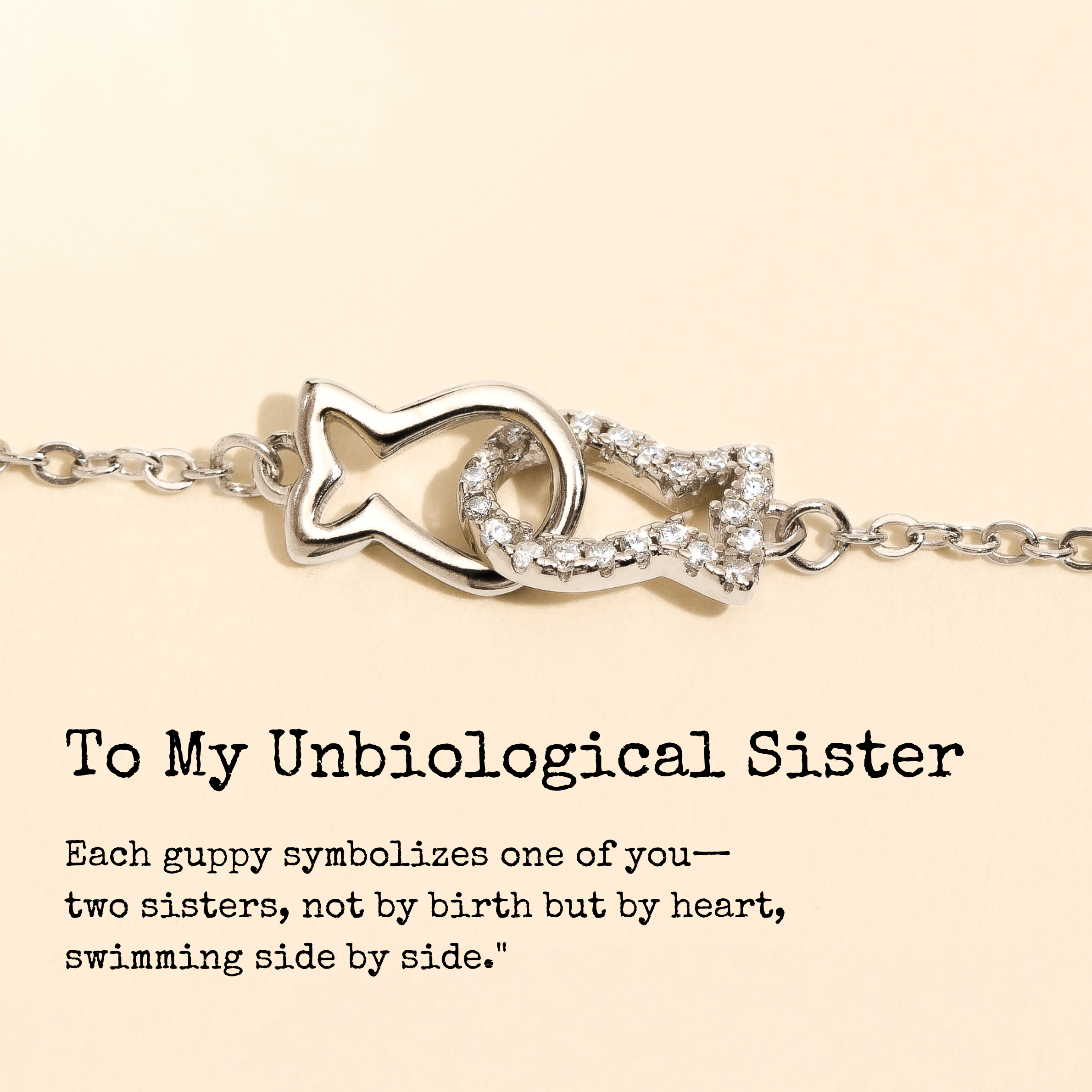 Intertwined Guppies - Sterling Silver Anklet