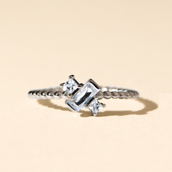 Dainty Zirconia - Studded Ring