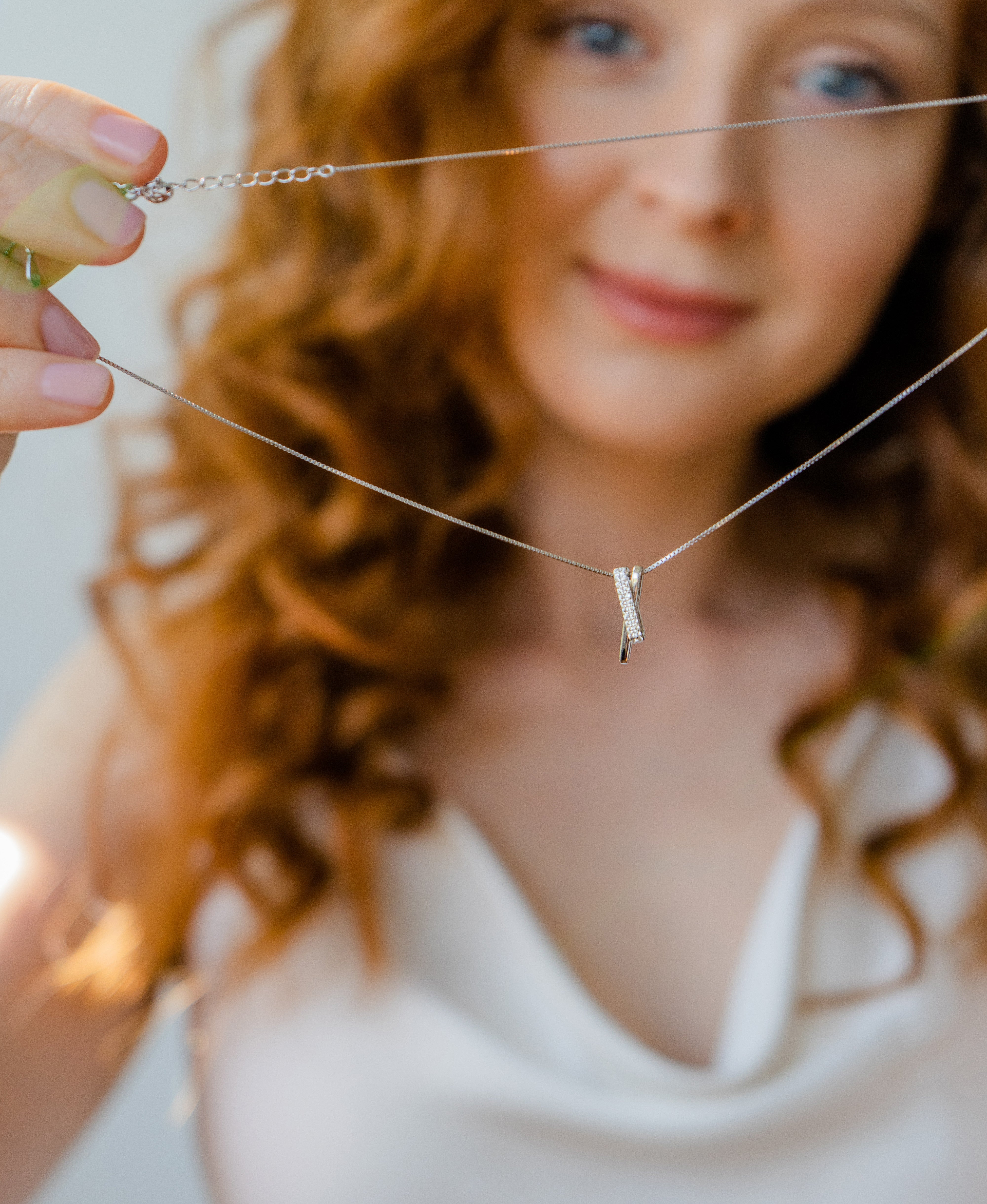 Linked For Life - Pave Clip Sterling Necklace