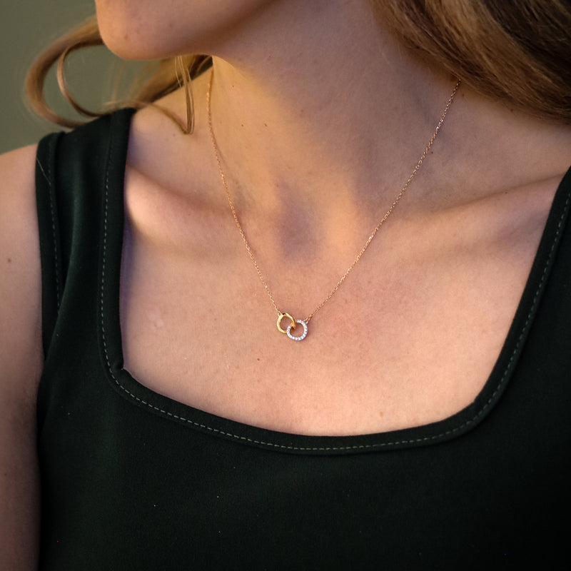 Linked For Life - Dainty Pave Link Sterling Necklace