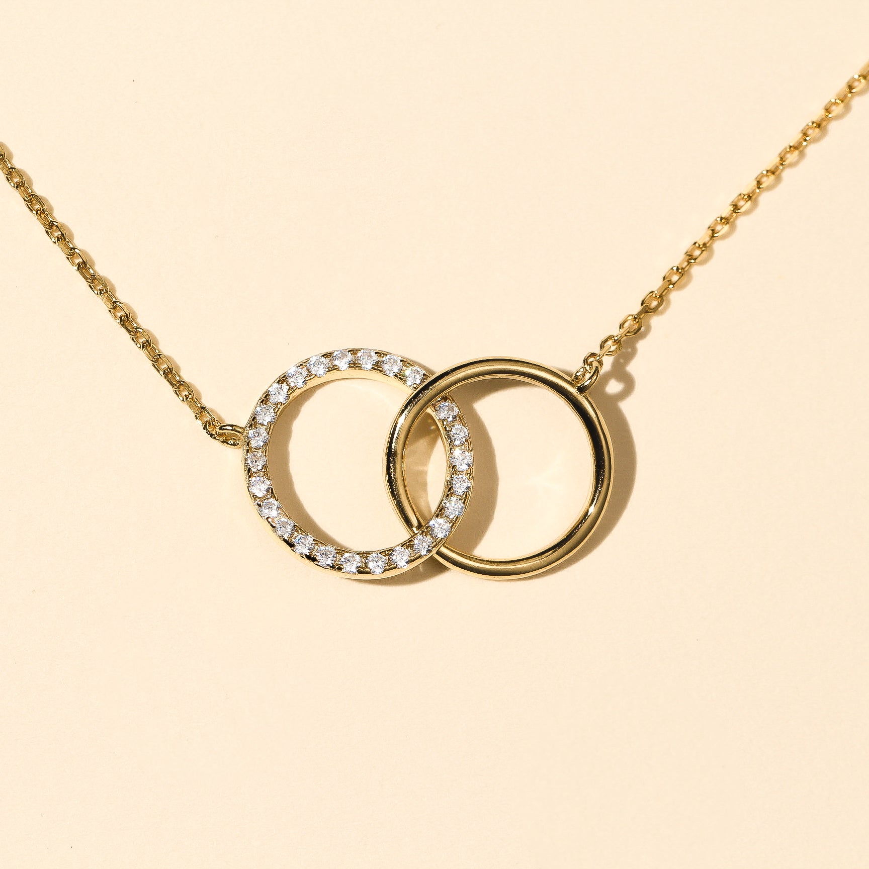 Linked For Life - Pave Diamond Hoop Sterling Necklace