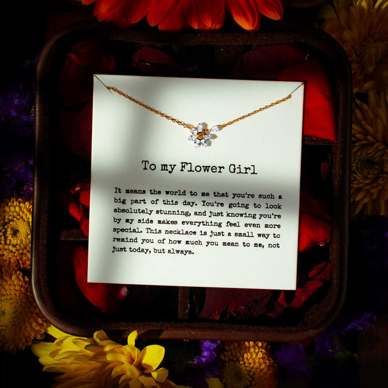 Dainty Zirconia Star Flower - Sterling Necklace