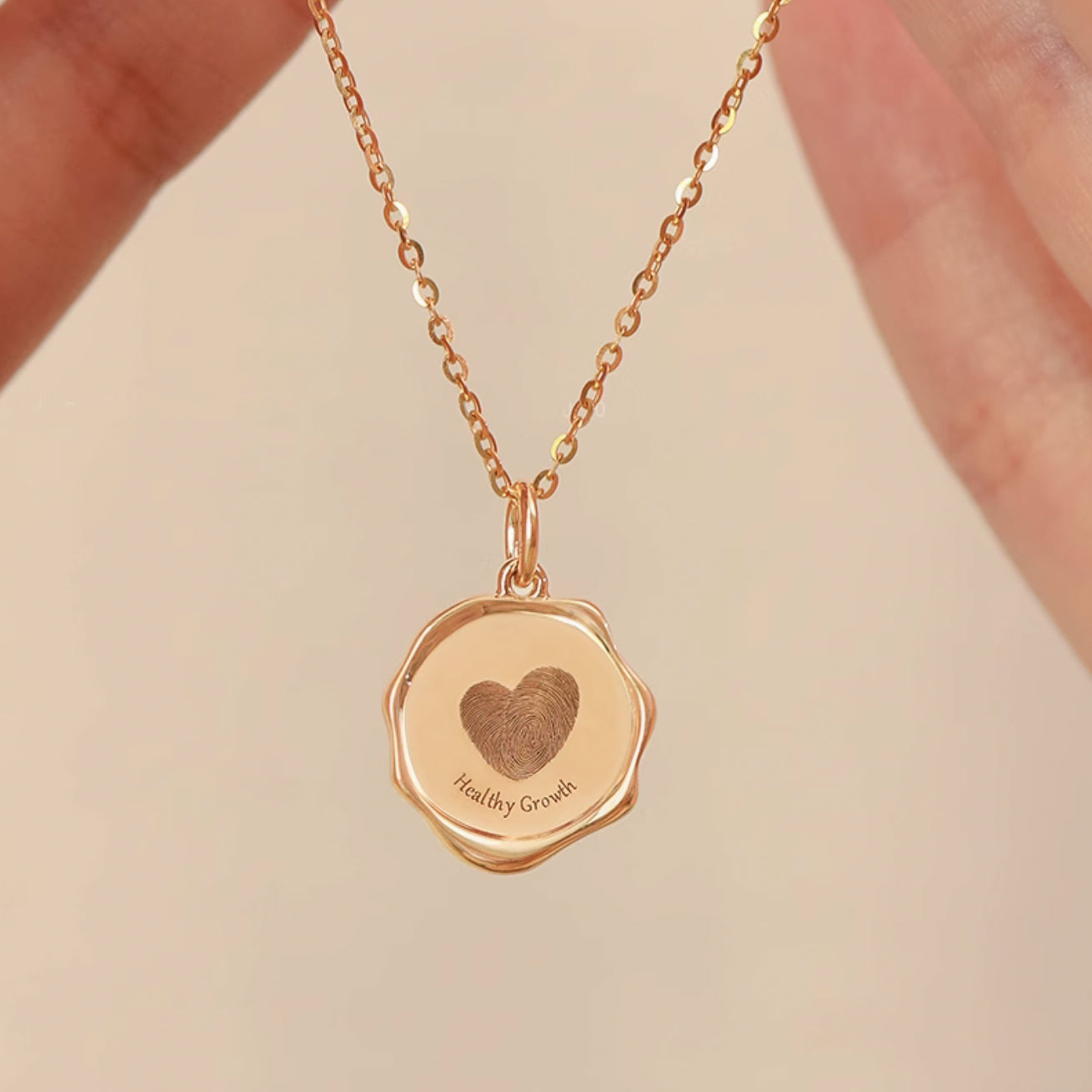 Heart Print - Medallion Necklace!