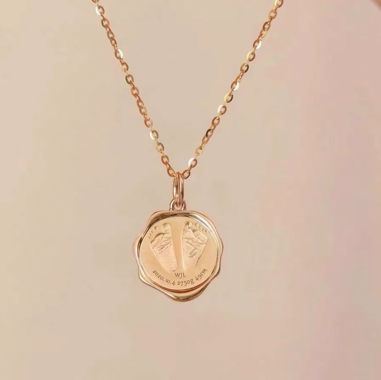 Heart Print - Medallion Necklace!